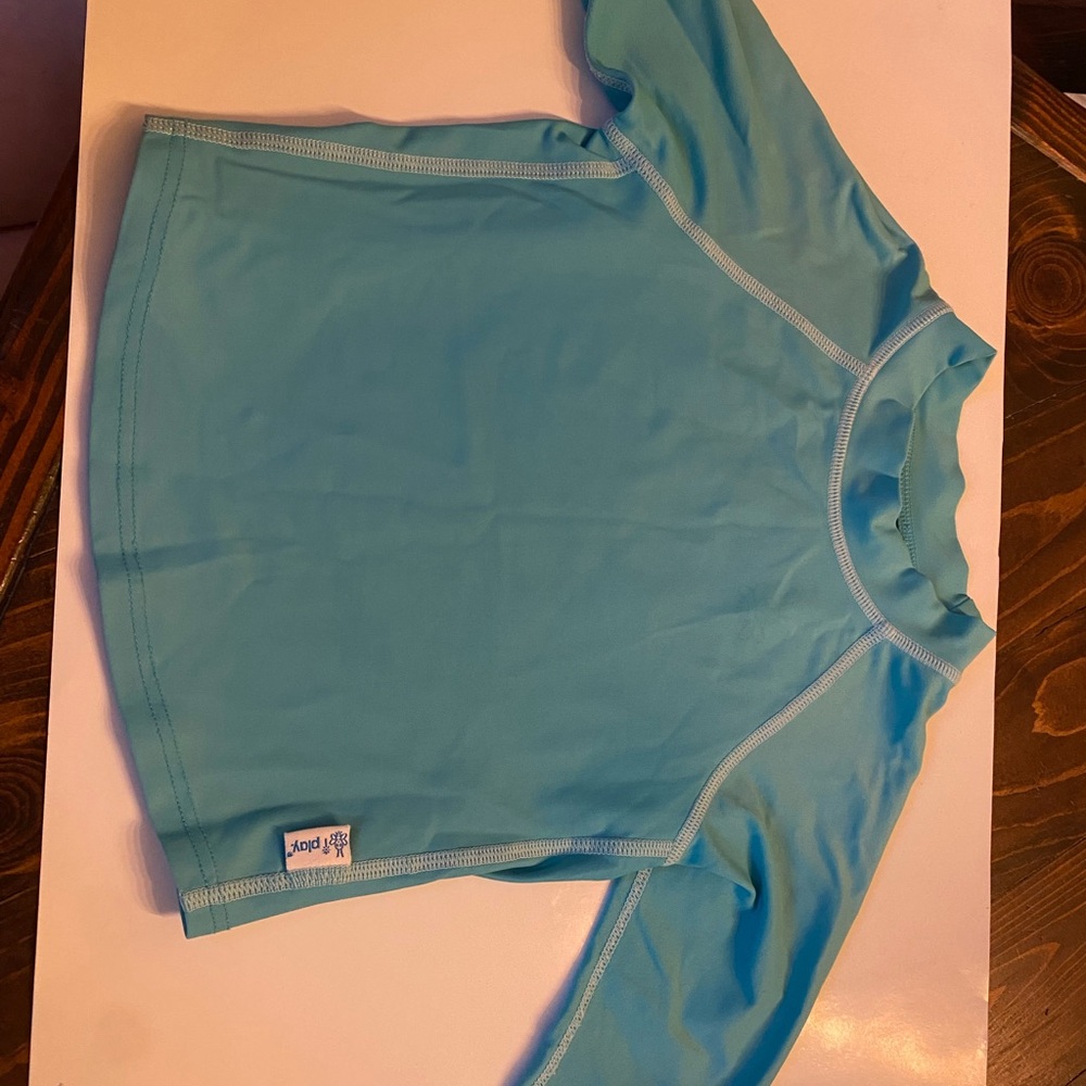 i play. Aqua Blue Long Sleeve Rash Guard